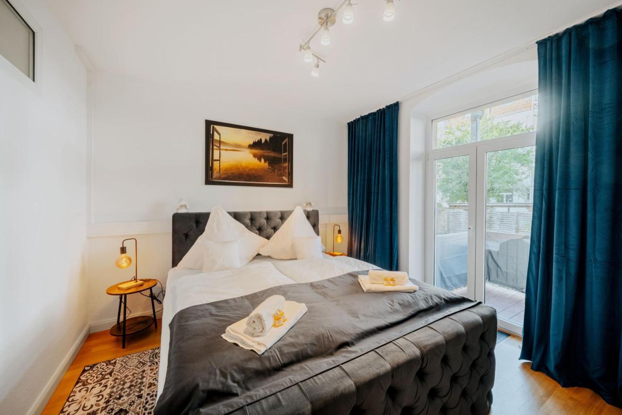 Blissplace 3 Zi Premium Apartment Nahe Getec Arena Mit Kingsize Betten Und Balkon Magdeburgo Esterno foto